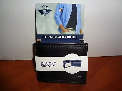 Dockers Men's Leather Coated Bifold Wallet Zipper Closure Extra Capacity Black • $29.95