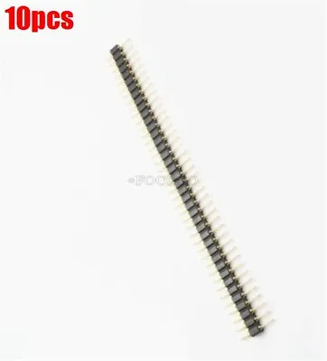 10Pcs Single Row Pin Header 40Pin 2.54MM Round Male Gold Plated Machined Ap • $4.21