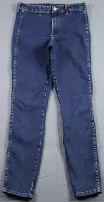 HM & Denim Jeans Womens 28 Blue Mid Rise Skinny Ankle Dark Wash Casual Pockets • $12.44