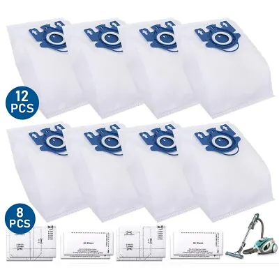 12x Vacuum Cleaner Bags Fittings Fits For Miele FJM Hyclean 3D GN C2 C3 S5 S8 • £23.04