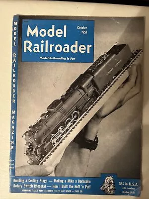 MODEL RAILROADER Magazine OCT/June1951 MAKING A MIKE A BERKSHIRE COALING STATION • $13