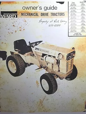 Montgomery Ward 10 12 14 GIL-33039A GIL-33035B GIL-33040C Tractor Owners Manual • $72.99