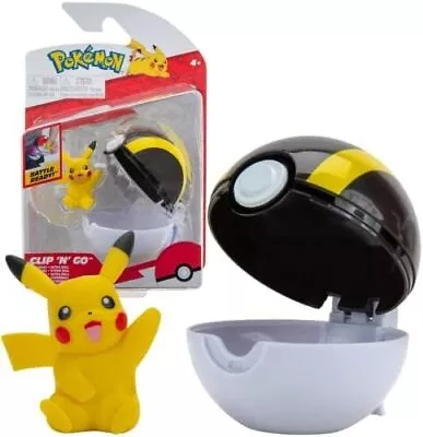 Pokemon Clip N Go Pokeball  5 Cm Pikachu Battle Figure  Attachable To Pokemon  • $66.97