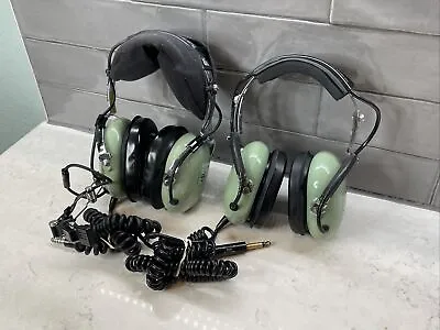 David Clark Aviation Pilot Headset Lot Of 2 H10-76 & H10-00 Both TESTED/WORKING! • $199.99