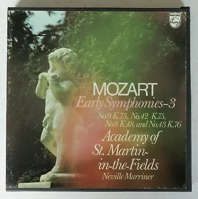 Mozart Early Symphonies Vol 3 Marriner 7  Reel 4T Dolby Tape 7 1/2 Ips TESTED • $29.50