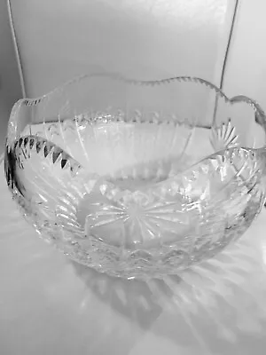 Carl Faberge House Of Igor The Franklin Mint  Crystal Cut Centerpiece Bowl 9   • $99