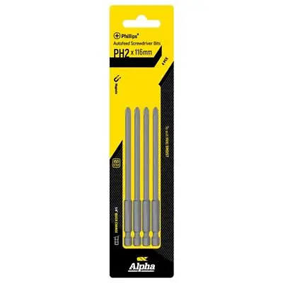 PH2 X 116mm Alpha Phillips Bits Suit Hilti Collated Autofeed Tools 4 Pack Carded • $170