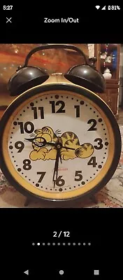 Vintage Sunbeam Giant Garfield Alarm Clock Tested & Works 1978 Model #883-100 • $109.99