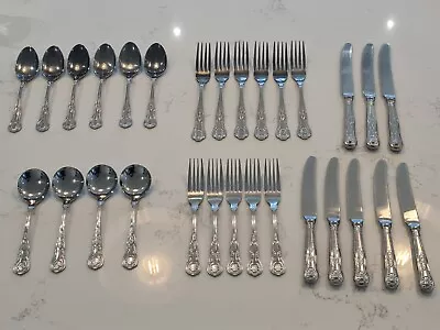 £59.99 • Buy 29 X Oneida Kings Pattern Stainless Steel Cutlery Canteen Set Knives Forks