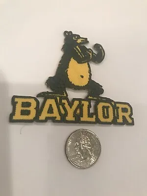 BAYLOR BEARS Vintage Embroidered On Your On Patch 3.5” X 3” • $6.99