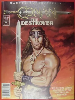 Marvel Super Special 35 Conan Destroyer Movie Comic Magazine Thomas 1984 Vf- • $10