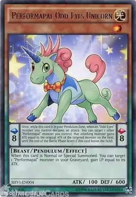 SHVI-EN004 Performapal Odd-Eyes Unicorn Rare UNL Edition Mint YuGiOh Card • £0.99