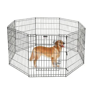$44.99 • Buy 30  Playpen For Dogs Eight 24  Wide X 30  High Panels Outdoor Indoor
