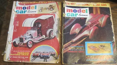 (2) Model Car Science MAY 1966&AUG 1966 Magazines-MUSTANG MODELS-POOR CONDITION • $8.99
