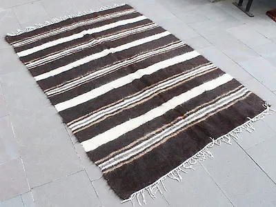 Turkish Rug 51''x73  Hand Woven Siirt Angora Rug 131x186cm NO DYES  • $142.31