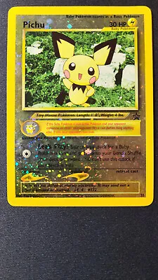 Reverse HOLOFOIL Electric PICHU 35 WOTC PROMO - Pokémon WOTC RARE Card - MP • $13.96