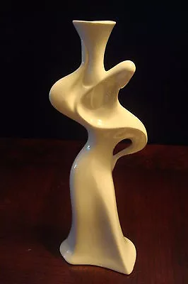 Naaman Vintage White Porcelain  Figurine & Candle Holder Made In Israel RARE • $106.99