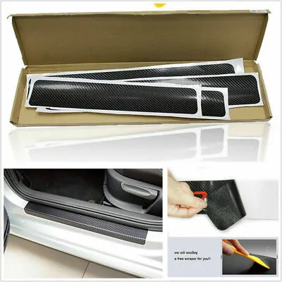 4D Carbon Fiber Car Scuff Plate Door Sill Cover Panel Step Protector Accessories • $8.45