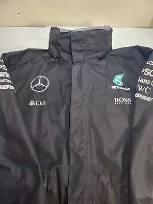 Mercedes F1 -Rain Waterproof Jacket With Hood -Hugo Boss -Petronas -Medium RARE  • £39.99