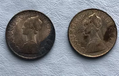 Two (2) Coins Italy Each 500 Lira - 1958 And 1959 • $26.97