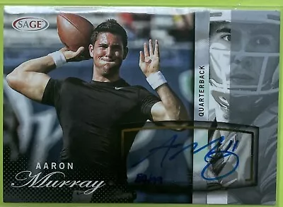 2014 SAGE Auto Football Silver /99 Aaron Murray #A35 Rookie Auto RC • $7.95