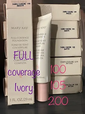 You Pick Mary Kay Foundation FULL Coverage Ivory Beige 100 105 300 304+ FREE • $10