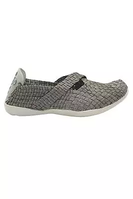 Bernie Mev Basket Weave Mary Jane Slip-On Shoes Margo Smoke Shimmer • $29.99