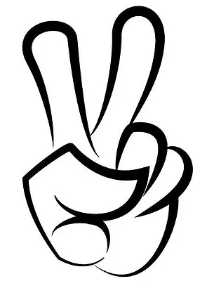 Victory Fingers- Car Decal Sticker • $2.55