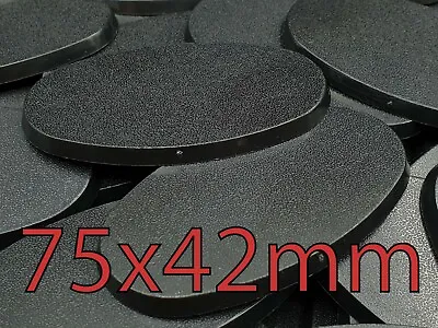 75x42mm Oval Bases For Miniatures Models Wargaming Warhammer AOS Plastic • £2.39