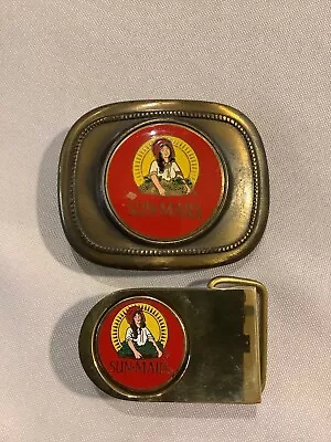 Sunmaid Raisin Belt Buckles Brass Commemo Line / Aminco Vintage Logo • $34.88