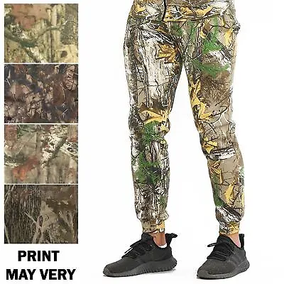 Mens Camouflage Trousers Jungle Print Combat Forest Sweat Pants Jogging Bottoms • £12.89