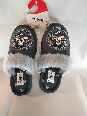£10.86 • Buy Disney Mickey Mouse Grey Slipper Women Warm Cozy Walt Disnep Slipon Mule Primark