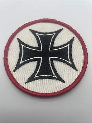 Iron Cross Vintage Patch NOS Motorcycle Biker Chopper 70s Rat Hot Rod Hat Jacket • $5.99