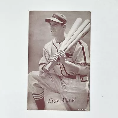 1947-66 Exhibits (W461) Stan Musial Writing On Back #NNO St. Louis Cardinals • $24.97