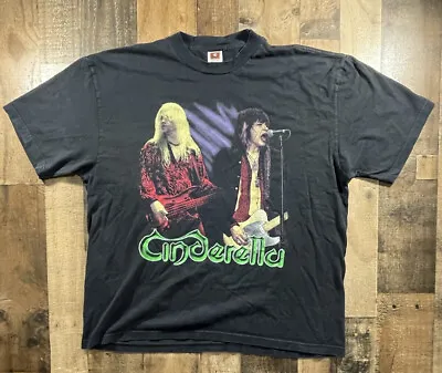 Vintage CINDERELLA Shirt Rock Metal 2000 Tour Band Tee TShirt Cotton Park Sz XL • $79.99