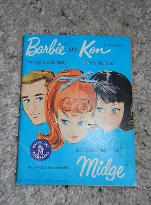 1960's Vintage Original Barbie Midge & Ken Dark Blue Booklet • $4.99