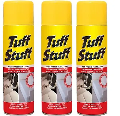 3x STP Tuff Stuff Car Interior Upholstery Seats Carpet Foam Cleaner Valet Carpet • £14.99