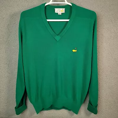 VTG Masters Sweater Mens L Green Acrylic Slazenger Augusta National Golf Shop • $18