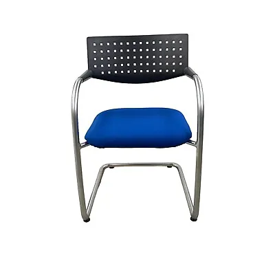 Vitra Visavis Meeting Chair - Blue Seat & Black Back • £39