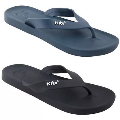 Mens Toe Post Flipflops Sandals Sporty Slip On Flip Flops Beach Pool Sliders • £5.95