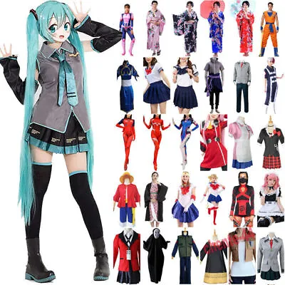 Men Women Anime Cosplay Costume Fancy Dress Set Halloween Carnival Party Outfitפ • £12.86