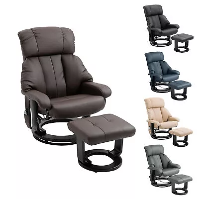 Massage Recliner Chair With Ottoman 360° Swivel Recliner And Footstool • $239.99