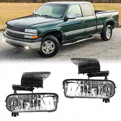 Fog Lights For 1999-2002 Chevy Silverado 1500 2500 HD 2000-2006 Tahoe Suburban • $22.99