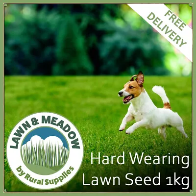 1KG Hard Wear Grass Seed Garden Lawns Sport Fields Paddocks Tough Fast Growing • £13