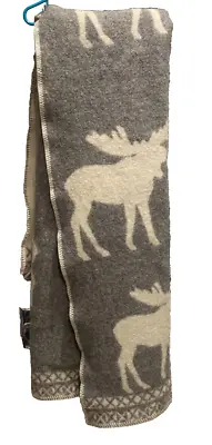 Used Namu Wool Moose Blanket 71  X 49  • $48