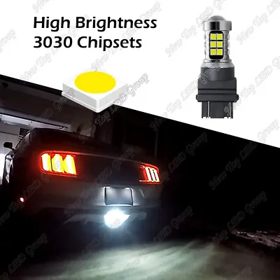 White 3156 3157 LED Reverse Backup Light Bulb For 2015 - 2020 2021 Ford Mustang • $11.99