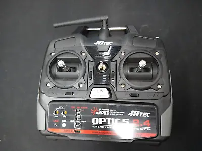 Hitec Optic 5 2.4Ghz Aircraft Radio Control System/ Transmitter - No Batteries. • £64.99