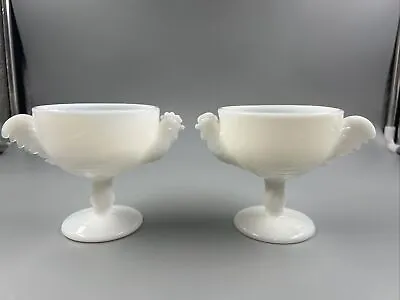 Westmoreland -Milk Glass -Rooster Egg Cup Set (2) 1950's • $28