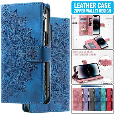 $17.99 • Buy For IPhone 14 13 12 11 Pro Max XS XR SE 8/7 Plus Case Leather Wallet Flip Cover