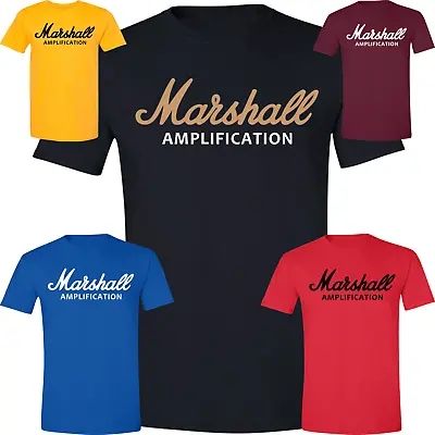 Marshall Amplification Logo T-Shirt Men's Tee Zildjian Pearl DW Guitars Drums • $17.95